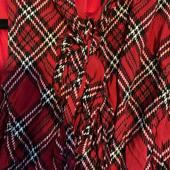 Retro Chic Plaid Mock Neck Dress - Picture 5 of 7